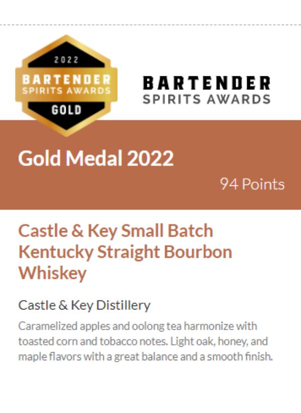 Castle & Key Small Batch Kentucky Straight Bourbon Whiskey