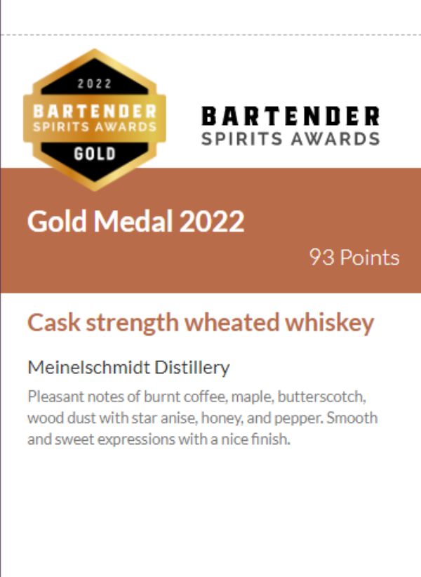 Cask strength wheated whiskey