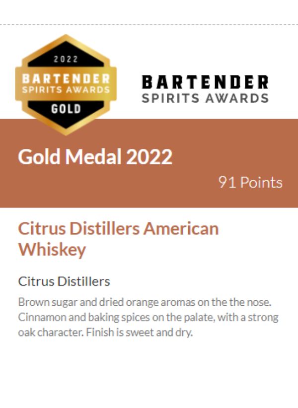 Citrus Distillers American Whiskey