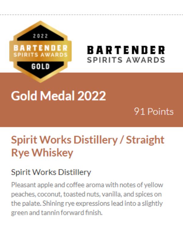 Spirit Works Distillery / Straight Rye Whiskey
