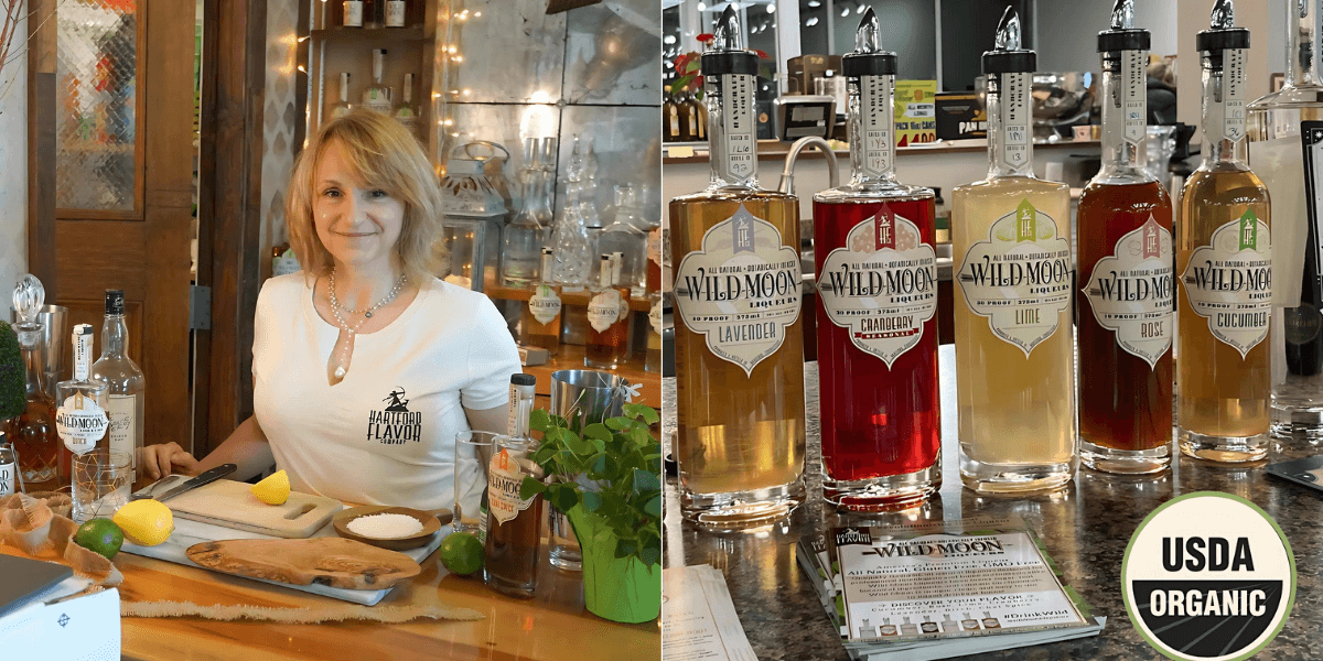 From Left: Lelaneia Dubay and Wild Moon Liqueurs - Hartford Flavor Company (USDA Organic Certified Distillery)