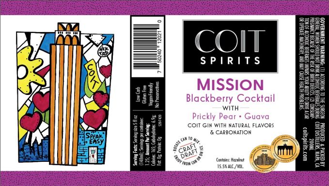 Logo for: Coit Spirits; Mission Blackberry Cocktail