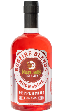 Logo for: Moon Drops Distillery- Bonfire Blends Moonshine Peppermint