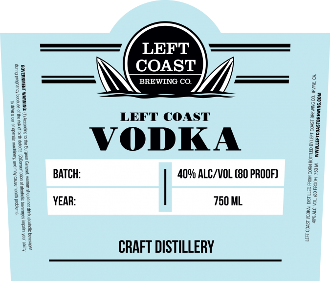 Photo for: Left Coast Vodka