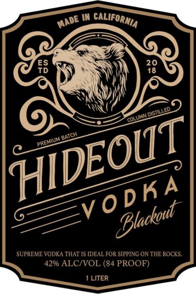 Photo for: Hideout Blackout Vodka