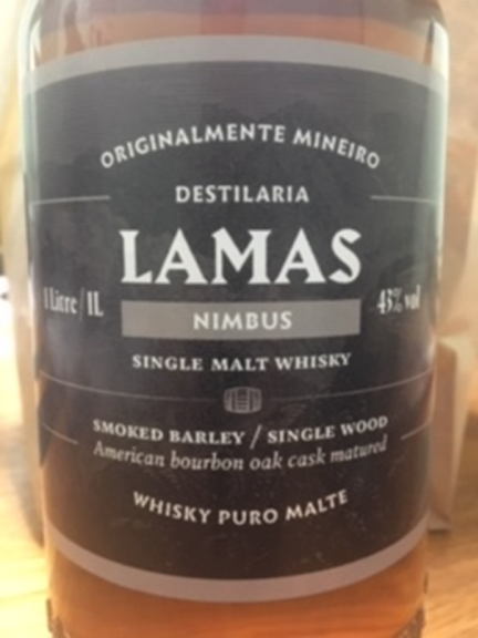 Photo for: Originalmente Mineiro - Destilaria Lamas – NIMBUS - Single Malt Whisky - Smoked Barley / Single Wood - American Bourbon oak cask matured - Whisky Puro