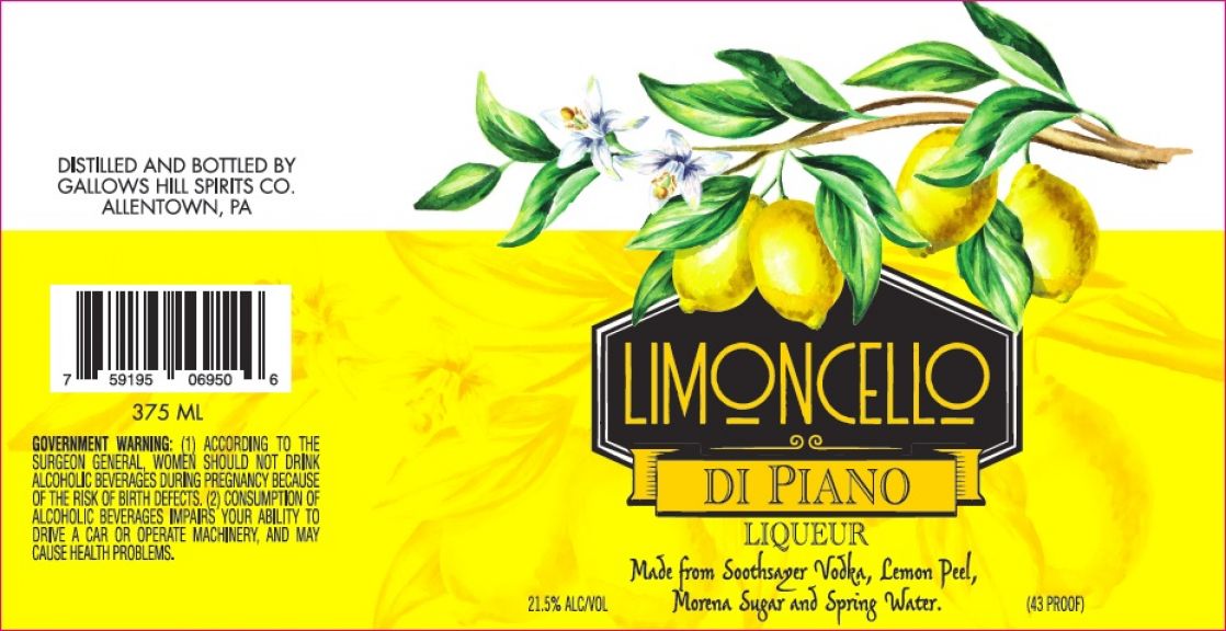 Photo for: Limoncello di Piano-Gallows Hill Spirits Co.